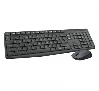 LOGITECH KEYBOARD MOUSE COMBO MK235 KEYBOARD AND MOUSE COMBO KEYBOARD FOR WINDOWS, 2.4 GHZ WIRELESS WITH UNIFYING USB-RECEIVER, WIRELESS MOUSE, 15 FN KEYS, 3YEAR BATTERY LIFE, PC/LAPTOP BLACK