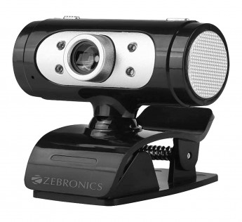 ZEBRONICS WEB CAMERA ULTIMATE PRO (FULL HD) WEB CAMERA WITH 5P LENS, BUILT-IN MICROPHONE, AUTO WHITE BALANCE, NIGHT VISION, MANUAL SWITCH FOR LED (BLACK)