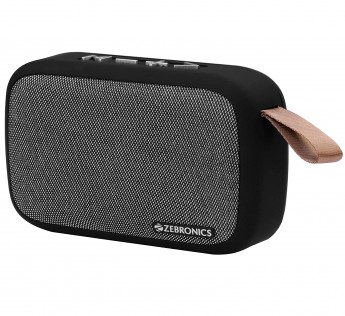 ZEBRONICS ZEB-DELIGHT PORTABLE BT SPEAKER WITH MSD, USB, FM, MIC & FABRIC FINISH (GREY)