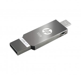 HP HPFD302M 32GB OTG FLASH DRIVE (SLIVER)