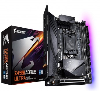 GIGABYTE MOTHERBOARD Z490I MOTHERBOARD AORUS ULTRA MINI-ITX MOTHERBOARD WITH DIRECT 8 PHASE DIGITAL VRM DESIGN, INTEL WI-FI 6 802.11AX, INTEL 2.5GBE LAN, HDMI 2.0, RGB FUSION 2.0