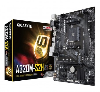 GIGABYTE MOTHERBOARD GA A320M S2H MOTHERBOARD (AMD RYZEN AM4 / MICROATX / 2XDDR4/ HDMI/ REALTEK ALC887/ 3XPCIE/ USB3.1 GEN 1/ LAN/ MOTHERBOARD)