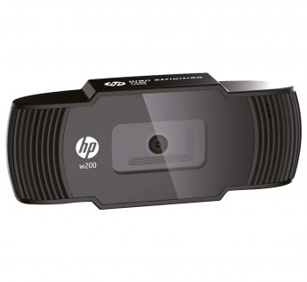 HP W200 HD 720P/30 FPS WEBCAM, BUILT-IN MIC, PLUG AND PLAY, WIDE-ANGLE VIEW FOR VIDEO CALLING, SKYPE, ZOOM, MICROSOFT TEAMS