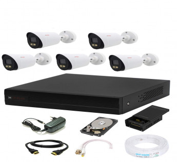 CP PLUS WIRED 1080P HD 8 CHANNEL HD DVR, OUTDOOR CAMERA 2.4 MP, 1 TB HARD DISK