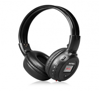 INTEX JOGGER B WIRELESS BLUETOOTH OVER THE EAR HEADPHONE WITH MIC (BLACK)