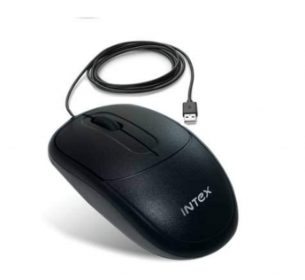 INTEX OPTICAL MOUSE ECO 6 WIRED USB OPTICAL MOUSE WIRED OPTICAL MOUSE USB 2.0, BLACK