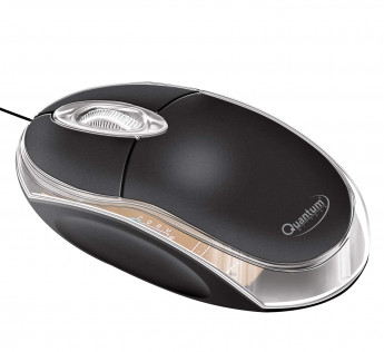 QUANTUM MOUSE QHM222 USB MOUSE BLACK COLOR