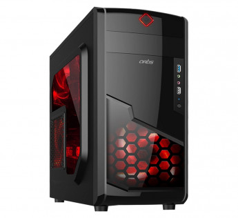 ARTIS AR VIP-X300 COMPUTER GAMING CABINET SUPPORT ATX, MICRO ATX MOTHERBOARD, 1 X 120MM RED FAN WITH STURDY BUILT QUALITY