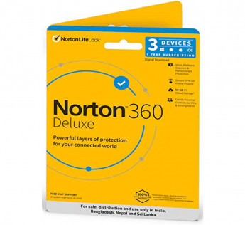 NORTON 360 DELUXE | 3 USERS 1 YEAR | TOTAL SECURITY FOR PC, MAC, ANDROID OR IOS | PHYSICAL DELIVERY | NO CD