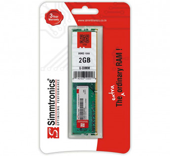 SIMMTRONICS 2GB DDR3 DESKTOP RAM 1066 MHZ (PC 8500) WITH 3 YEAR WARRANTY