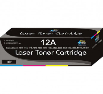 PRINTSTAR 12A TONER CARTRIDGE COMPATIBLE FOR HP 12A FOR HP LASERJET 1010, 1012, 1015, 1018, 1020 PACK OF 6 SINGLE COLOR TONER (BLACK)