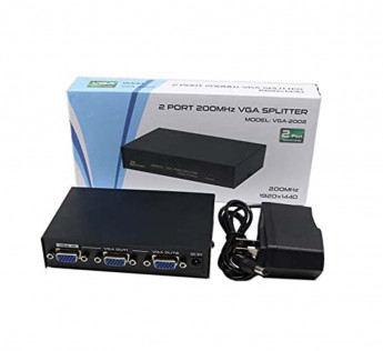 TECHNOTECH 2 PORTS VGA VIDEO SPLITTER (FJ-1502) SINGLE CPU TO MULTIPLE MONITORS