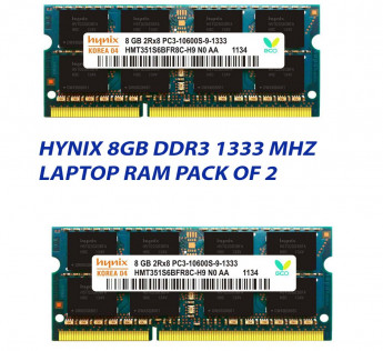 HYNIX 8GB DDR3 1333 MHZ LAPTOP RAM : PACK OF 2