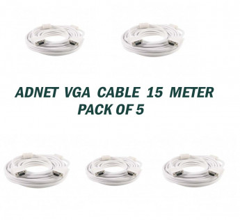 ADNET 15 METER VGA CABLE PACK OF 5