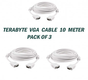 TERABYTE 10 METER VGA CABLE PACK OF 3