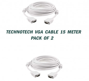 TECHNOTECH 15 METER VGA CABLE PACK OF 2