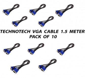 TECHNOTECH 1.5 METER VGA CABLE PACK OF 10