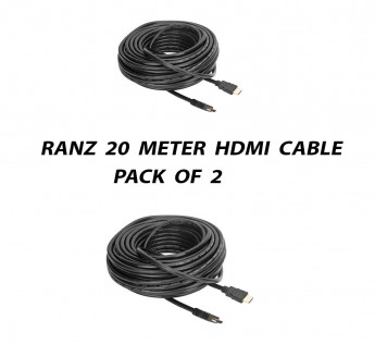 RANZ 20 METER HDMI CABLE PACK OF 2