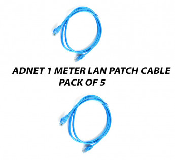 ADNET 1 METER CAT6 LAN PATCH CABLE PACK OF 5