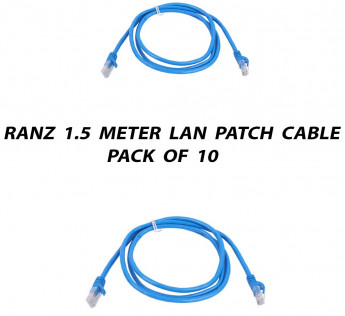 RANZ 1.5 METER CAT6 LAN PATCH CABLE PACK OF 10