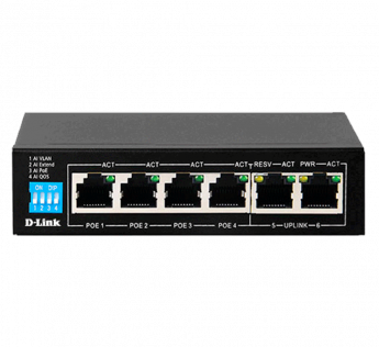 D-LINK 6-PORT UNMANAGED POE SWITCH DES-F1006P-E