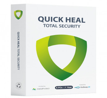 5 PC QUICK HEAL 1 YEAR QUICK HEAL 5 PC 1 YEAR (DVD WITH BOX PACKING QUICK HEAL)