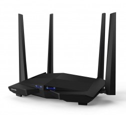 TENDA ROUTER AC10 1200MBPS WIRELESS SMART DUAL BAND GIGABIT WIFI ROUTER (BLACK)