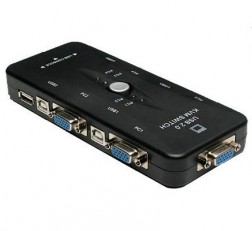 TECHNOTECH KVM SWITCH 4 PORTS - USB (FJ-4 UK) - 4 CPU & 1 DISPLAY