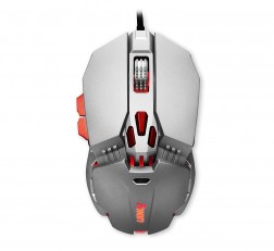 FOXIN MOUSE WIRED MOUSE FGM 602 FOXIN OPTICAL GAMING MOUSE 2400 DPI, 1.5 METER NYLON BRAIDED CABLE GREY