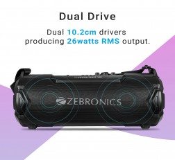 Zebronics Zeb-Sound Feast 100 Bluetooth Supporting Portable Speaker with USB Connectivity,SD Card Input and Built-in-FM