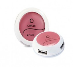 Circle-4 PORT MOBILE USB HUB 4.2 (PINK)