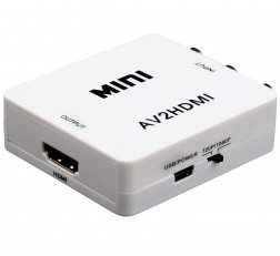 TERABYTE MINI HDMI 2AV UP SCALER 1080P HD VIDEO CONVERTER (WHITE)