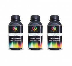 PRINTSTAR ULTRA DARK TONER POWDER PACK OF 3 FOR HP 12A / 15A / 49A / 53A CANON FX9 TONER CARTRIDGE SINGLE COLOR TONER (BLACK)