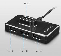 ZEBRONICS ZEB-100 HB 4 PORT USB HUB FOR LAPTOP, PC COMPUTERS, PLUG & PLAY, BACKWARD COMPATIBLE, POCKET SIZED