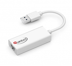 QUANTUM VGA CABLE QHM8106 VGA CABLE USB ADAPTER TO ETHERNET LAN ADAPTER (WHITE)