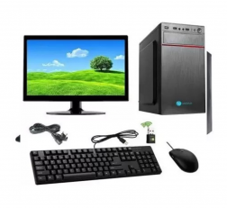 MSC ASSEMBLED DESKTOP CORE I5 7TH GEN/4GB DDR4 RAM/500 GB HDD/240GB SSD/WINDOWS 10 TRIAL VERSION 18.5 INCH LED SCREEN (BLACK)/ZEBRONICS TFT/IBALL CABINET