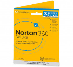 NORTON 360 DELUXE - 3 USERS 3 YEARS | INCLUDES SECURE VPN & FIREWALL |TOTAL SECURITY FOR PC, MAC, ANDROID & IOS