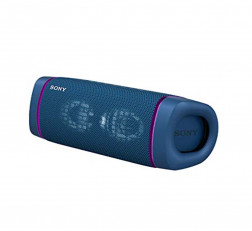 SONY SRS-XB33 WIRELESS EXTRA BASS BLUETOOTH SPEAKER WITH 24 HOURS BATTERY LIFE, PARTY LIGHTS, PARTY CONNECT, WATERPROOF, DUSTPROOF, RUSTPROOF, SPEAKER WITH MIC, LOUD AUDIO FOR PHONE CALLS (BLUE)