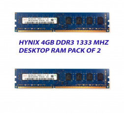 HYNIX 4GB DDR3 1333 MHZ DESKTOP RAM : PACK OF 2