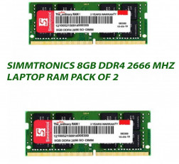 SIMMTRONICS 8GB DDR4 2666 MHZ LAPTOP RAM : PACK OF 2