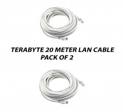 TERABYTE 20 METER CAT6 LAN PATCH CABLE PACK OF 2