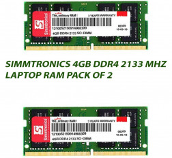 SIMMTRONICS 4GB DDR4 2133 MHZ LAPTOP RAM : PACK OF 2